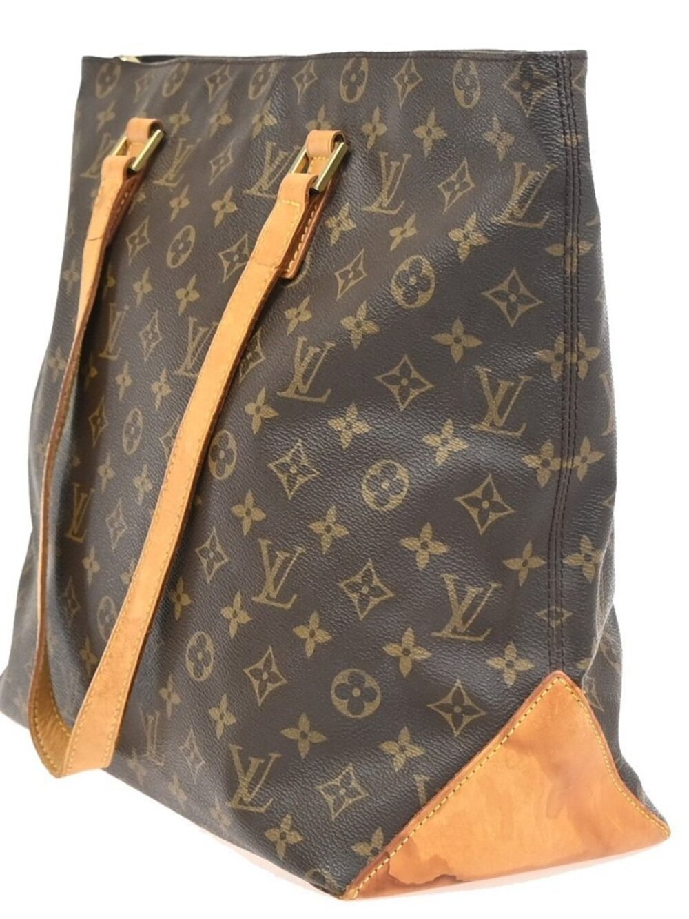 LOUIS VUITTON Cabas Mezzo Shoulder Bag Monogram Leather Brown M51151 85KC897 - Picture 2 of 16